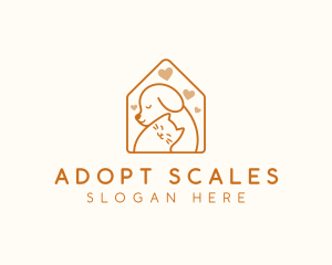 Pet Dog Cat Shelter logo design