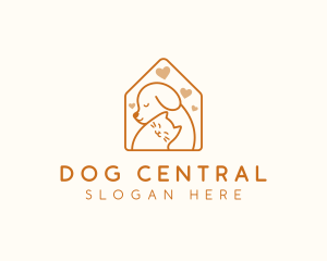 Pet Dog Cat Shelter logo design