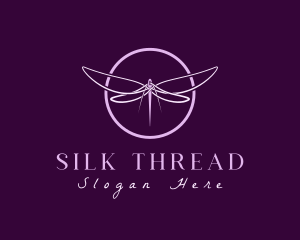 Needle Thread Dragonfly logo design