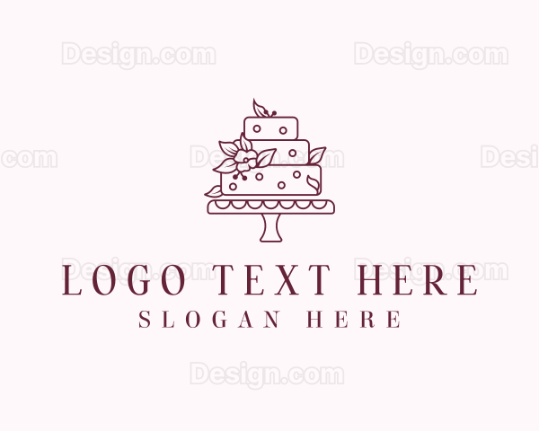 Floral Cake Patisserie Logo