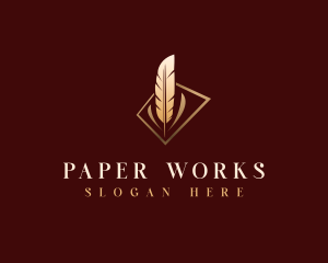 Paper Writing Quill logo