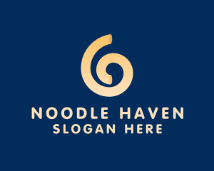 Spiral Swirl Noodle logo design