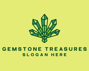 Gemstone Marijuana Weed logo design