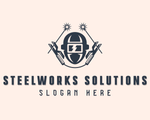 Steelworks Weld Welding logo design