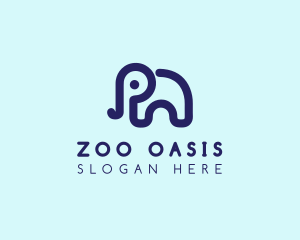 Elephant Zoo Nursery logo design