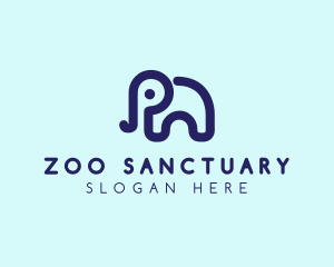 Elephant Zoo Nursery logo design