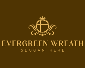 Gold Royal Shield logo design