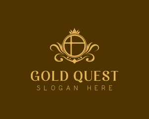 Gold Royal Shield logo design