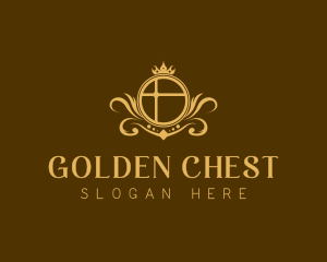 Gold Royal Shield logo design