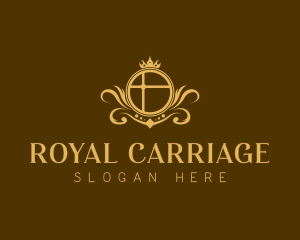 Gold Royal Shield logo design