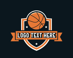 Basketball Sports Shield logo