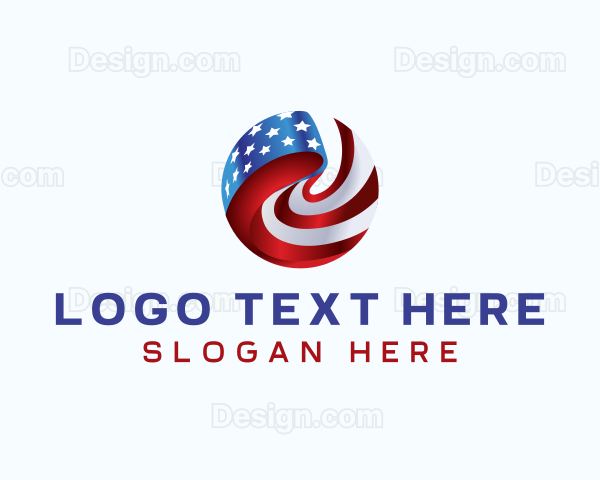 American Flag Veteran Logo