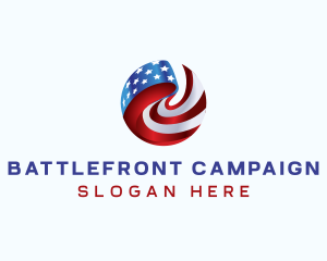 American Flag Veteran logo design