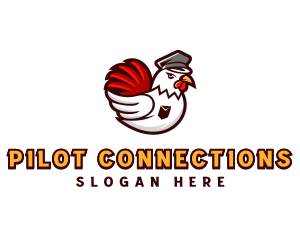 Aviator Chicken Pilot logo