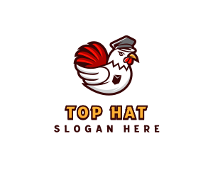 Aviator Chicken Pilot logo design