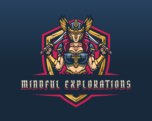 Female Goddess Valkyrie logo