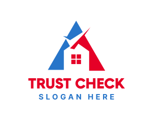 Triangle Check House logo design