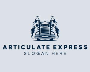 Truck Smoke Express logo design