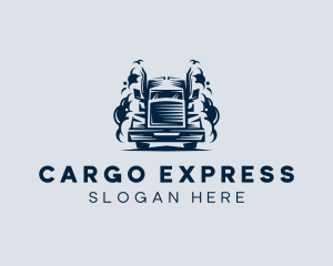 Truck Smoke Express logo design