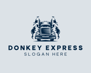 Truck Smoke Express logo design