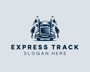 Truck Smoke Express logo design