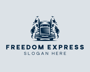 Truck Smoke Express logo design