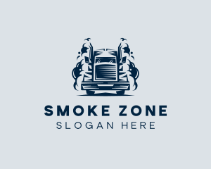 Truck Smoke Express logo design