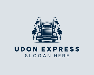 Truck Smoke Express logo design