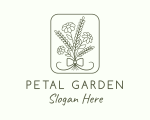 Flower Ribbon Frame logo design