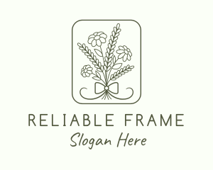 Flower Ribbon Frame logo design