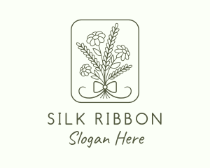 Flower Ribbon Frame logo design