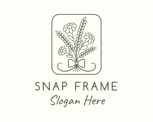 Flower Ribbon Frame logo design