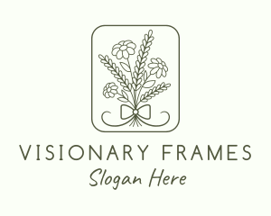 Flower Ribbon Frame logo design