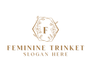 Feminine Flower Vines logo design