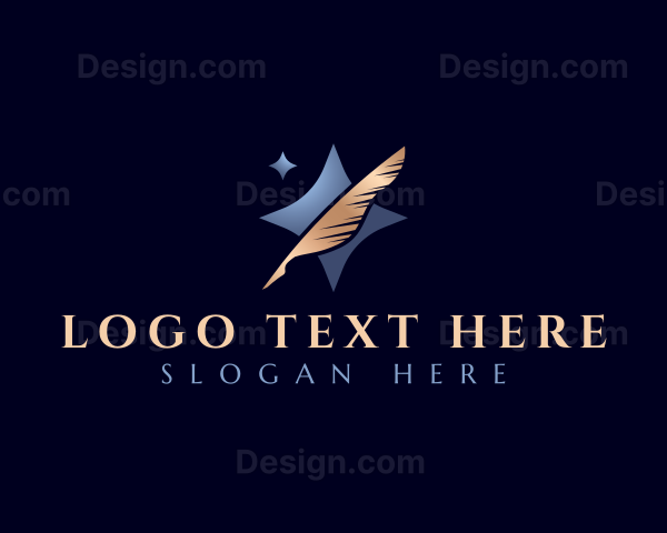 Writing Feather Pen Logo