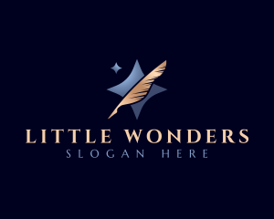 Writing Feather Pen logo design