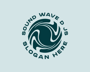 Waves Psychedelic Globe logo design