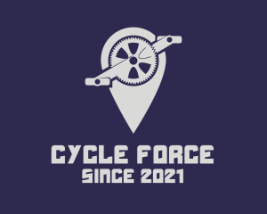 Bicycle Pedal Navigation  logo design