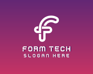 Programming Tech Developer Letter F logo design