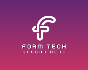 Programming Tech Developer Letter F logo design