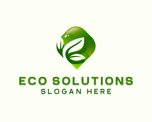 Eco Sustainable Leaf logo design