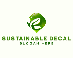 Eco Sustainable Leaf logo design