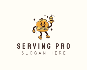 Burger Sandwich Waiter logo