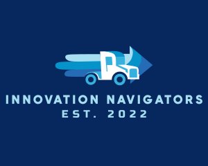 Truck Delivery Arrow logo design