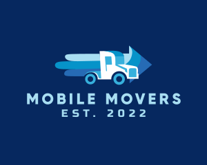 Truck Delivery Arrow logo design