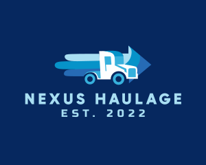 Truck Delivery Arrow logo design