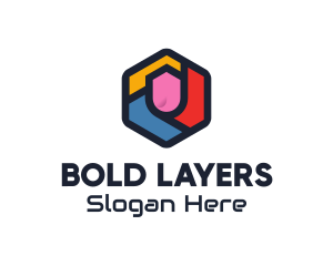 Colorful Hexagon Startup logo design