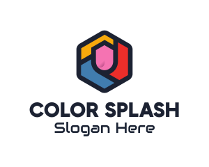 Colorful Hexagon Startup logo design