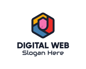 Colorful Hexagon Startup logo design