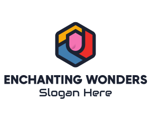 Colorful Hexagon Startup logo design